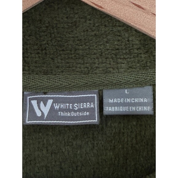 WHITE SIERRA Men's Large Pullover Sweater Half Zip Polyester Green Heavyweight L - Picture 5 of 10
